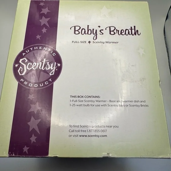 Scentsy Baby’s Breath Blue Wax Warmer Retired Full Size w/ Box – Looks Unused - Picture 11 of 16